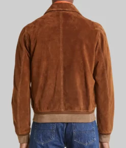The Day of the Jackal Eddie Redmayne Suede Jacket-BACK View