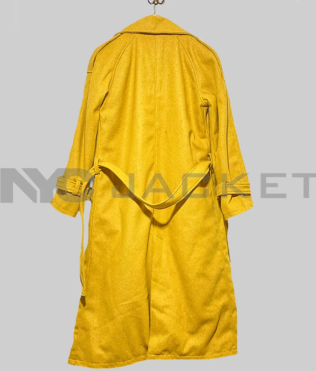 The Substance Demi Moore Yellow Trench Coat-Generic