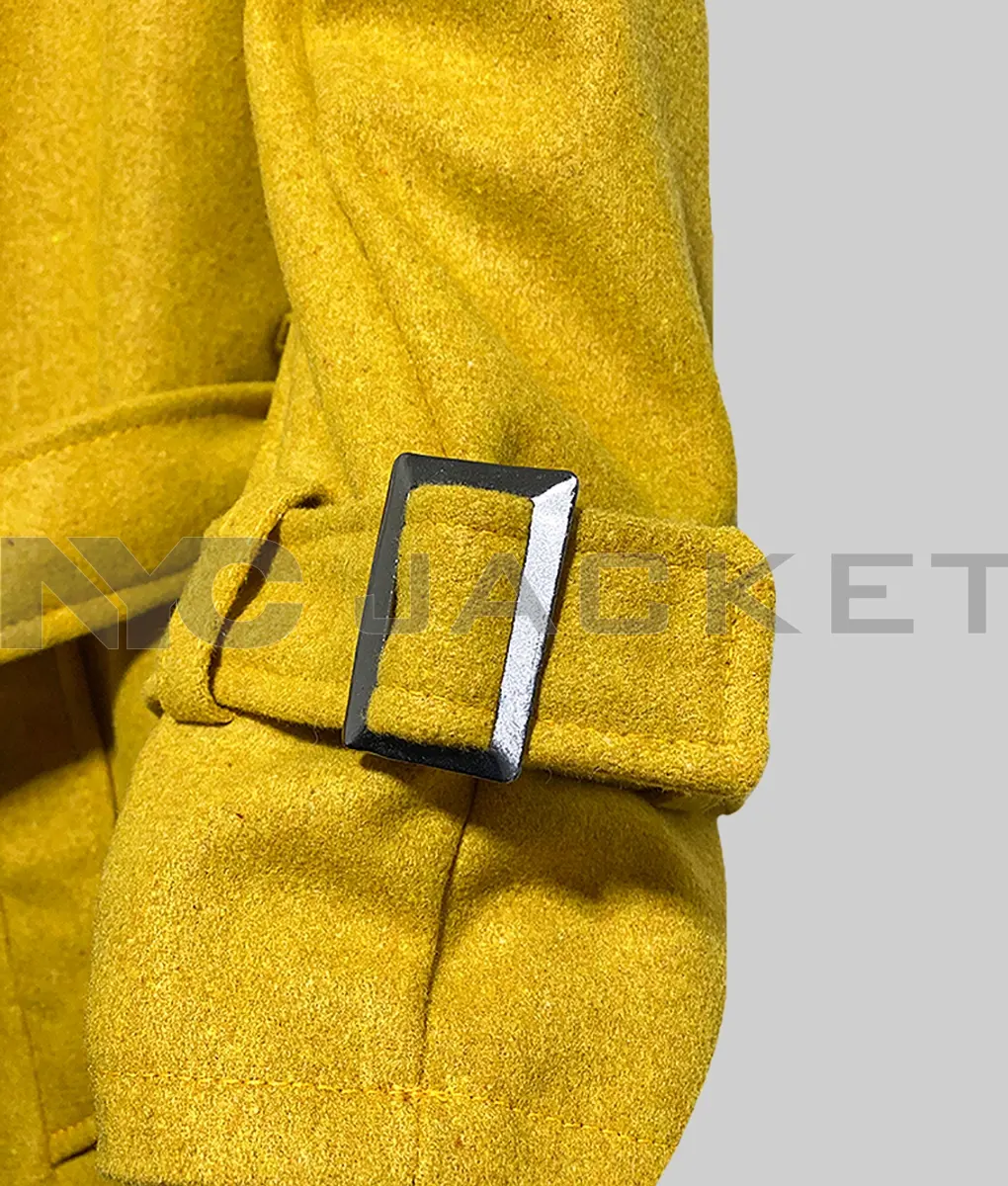 The Substance Demi Moore Yellow Trench Coat-Generic