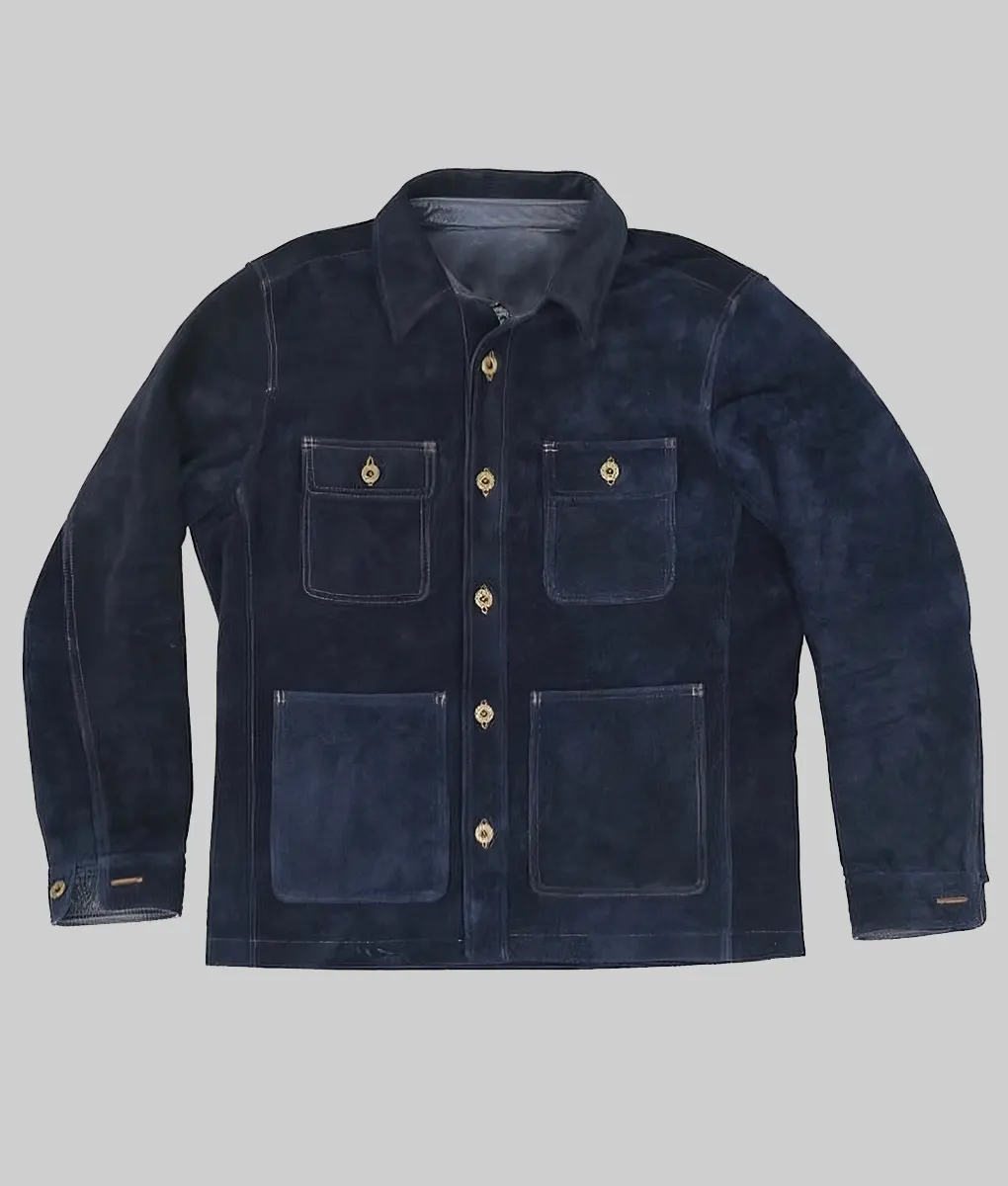 Tracker Justin Hartley Blue Suede Jacket | NYC Jackets