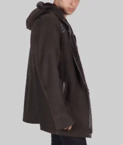 Tyler Mens Brown Hooded Leather Jacket - Mens Brown Hooded Jacket-5