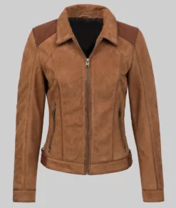 Amber Marshall Brown Leather Jacket-Generic