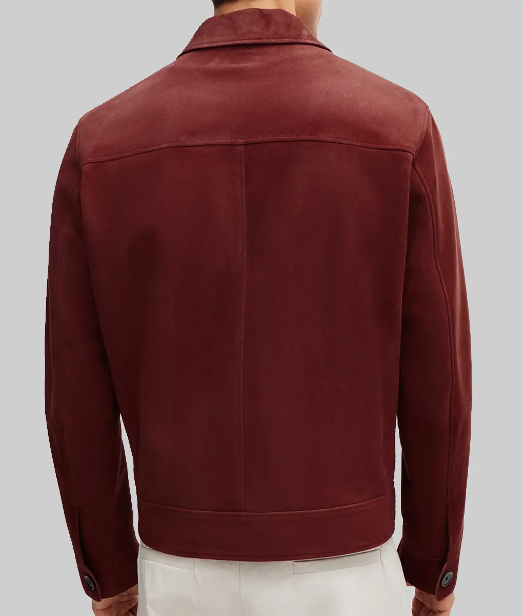 Emily In Paris Eugenio Franceschini Suede Jacket-Back View