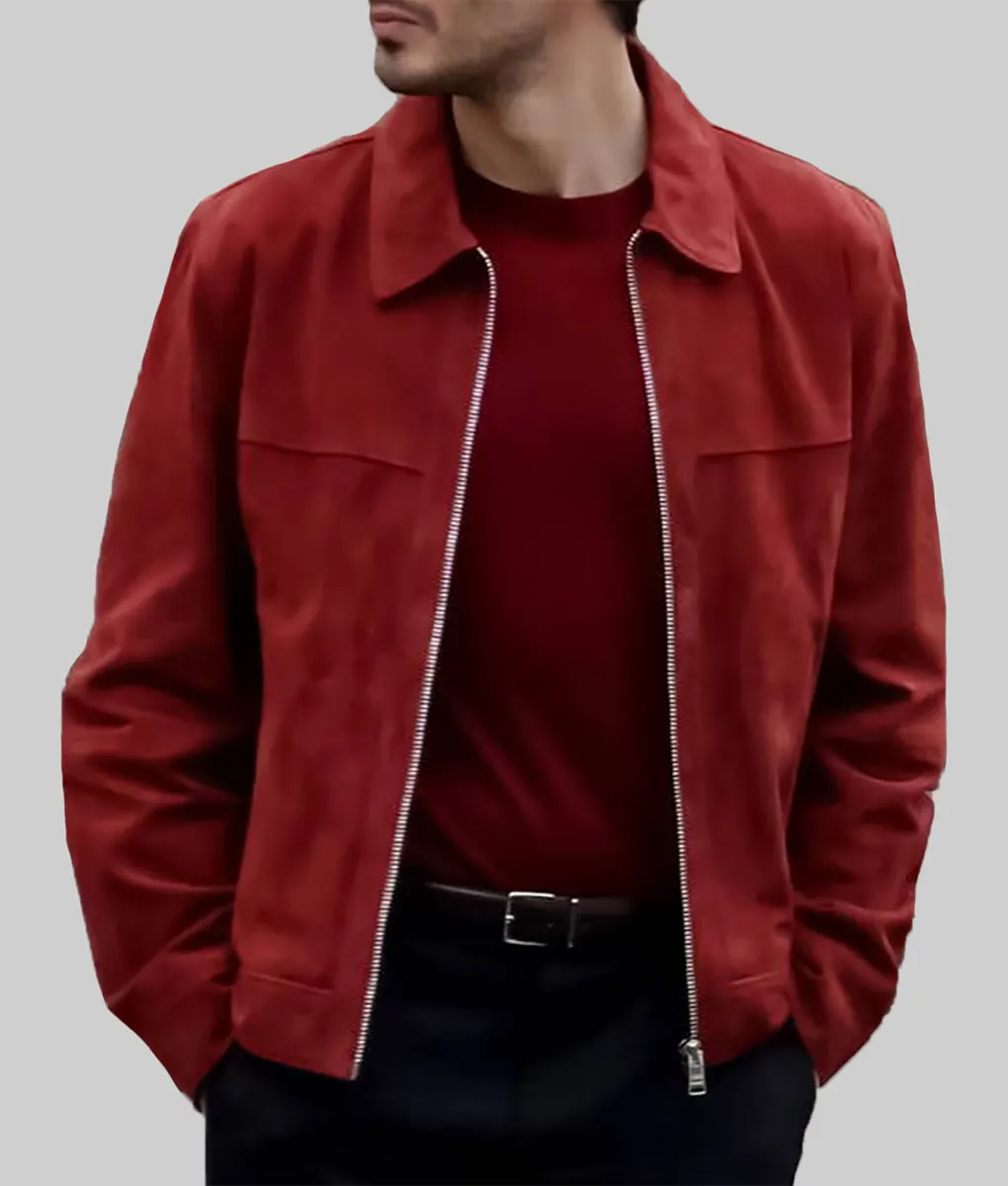 Emily In Paris Eugenio Franceschini Suede Jacket-Front View