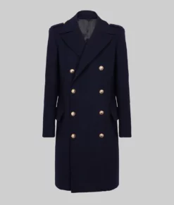 John Legend Navy Blue Wool Coat-Generic
