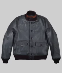 Juniper Women's Brown A-1 Bomber Leather Jacket - Women's Brown A-1 Bomber Leather Jacket-2