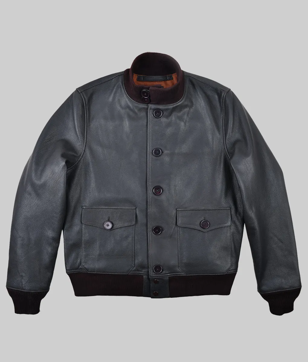 Juniper Women's Brown A-1 Bomber Leather Jacket - Women's Brown A-1 Bomber Leather Jacket-2