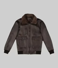 Lindsay Women's Brown G-1 Bomber Leather Jacket - Women's Brown G-1 Bomber Leather Jacket-2
