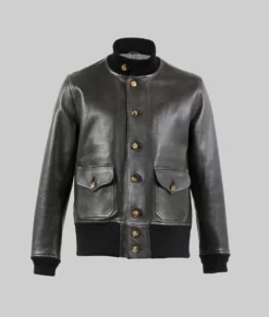 Linetti Women's Brown A-1 Bomber Leather Jacket - Women's Brown A-1 Bomber Leather Jacket-3
