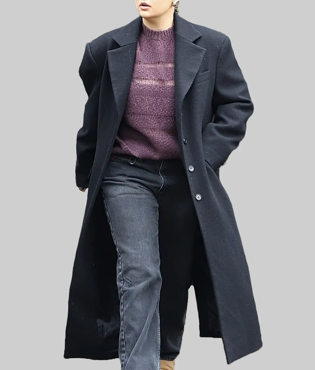 Molly Mae Hague Black Wool Coat NYC Jackets