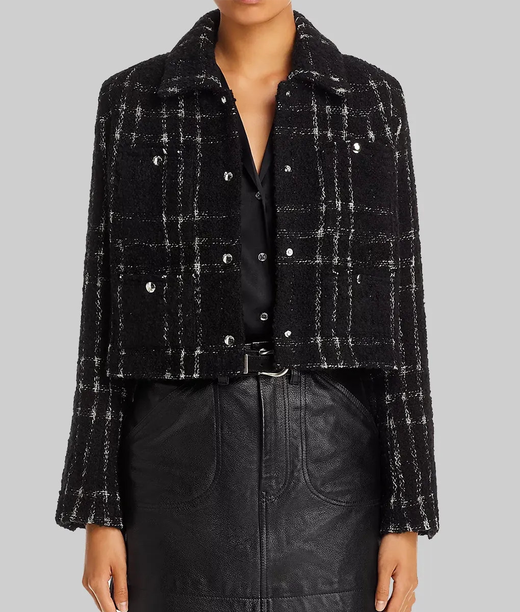 Only Murders in the Building Selena Gomez Black Jacket-Front View