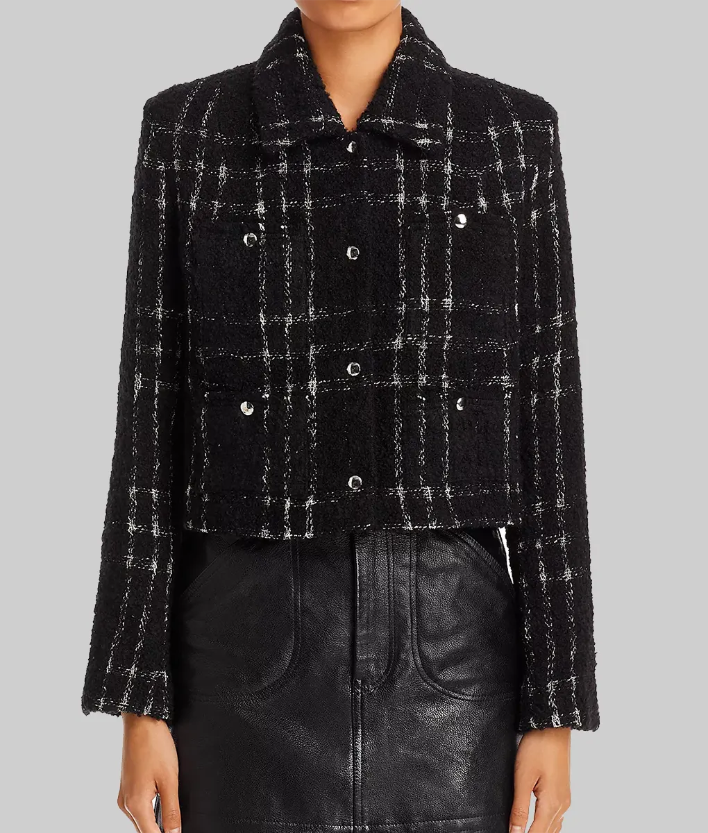 Only Murders in the Building Selena Gomez Black Jacket-Front View