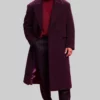 Red One Premiere Dwayne Johnson Wool Coat-Front View