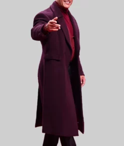 Red One Premiere Dwayne Johnson Wool Coat-Side View