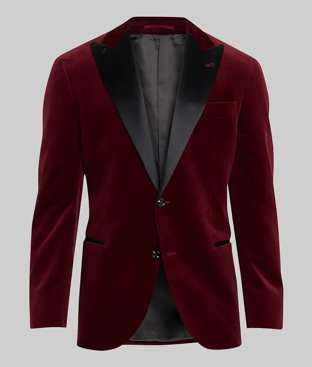 Red One Premiere JK Simmons Velvet Blazer-Generic