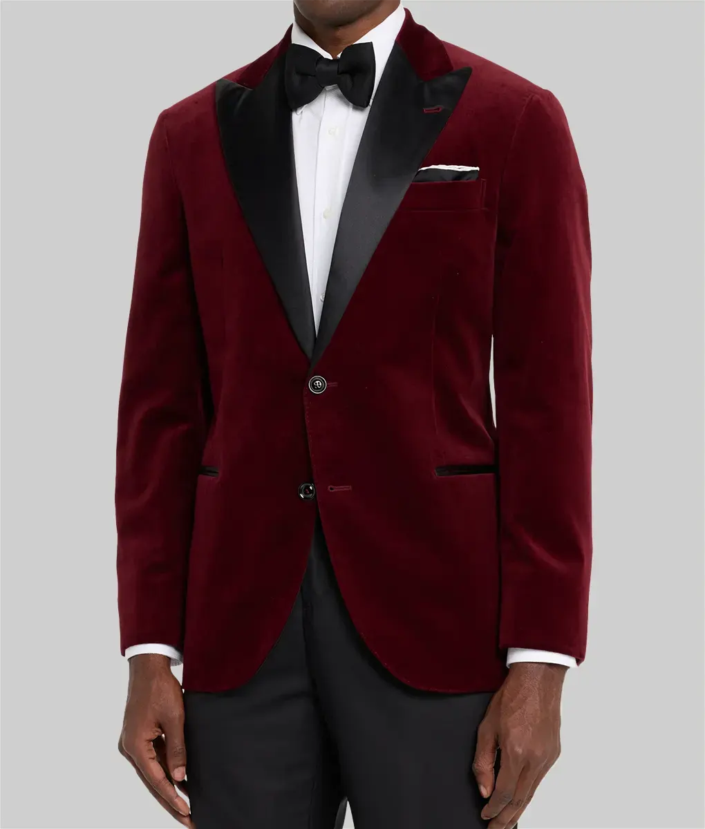 Red One Premiere JK Simmons Velvet Blazer-Side View