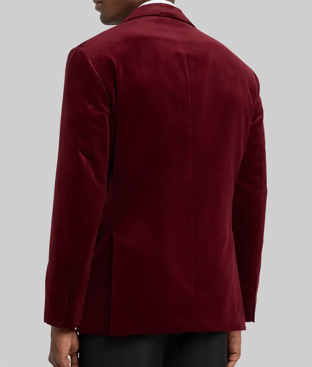 Red One Premiere JK Simmons Velvet Blazer-Back View