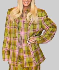 The Voice Gwen Stefani Plaid Suit-Front View