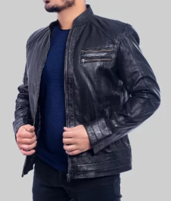 Virgo Black Leather Jacket | NYC Jackets