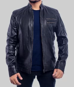 Virgo Black Leather Jacket | NYC Jackets