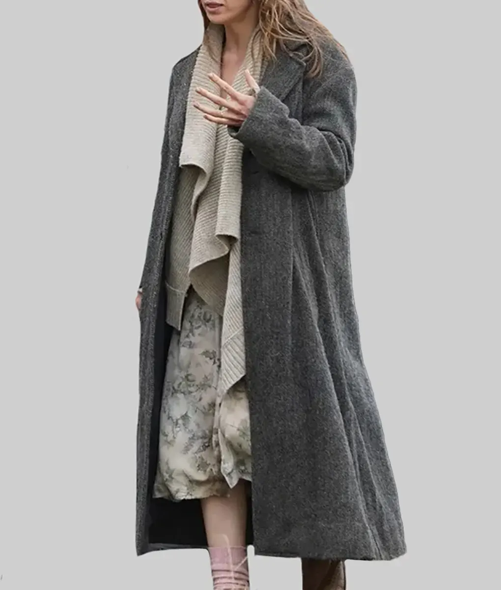 28 Years Later Jodie Comer Grey Wool Coat | NYC Jackets