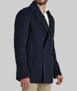 Bradley Cooper Wool Pea Coat-Side View