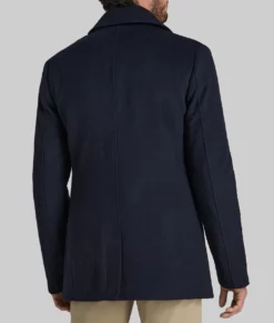Bradley Cooper Wool Pea Coat-Back View