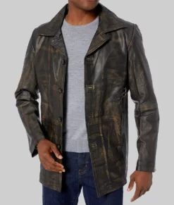 Diaz Mens Brown Vintage Leather Jacket - Mens Brown Vintage Leather Jacket-2