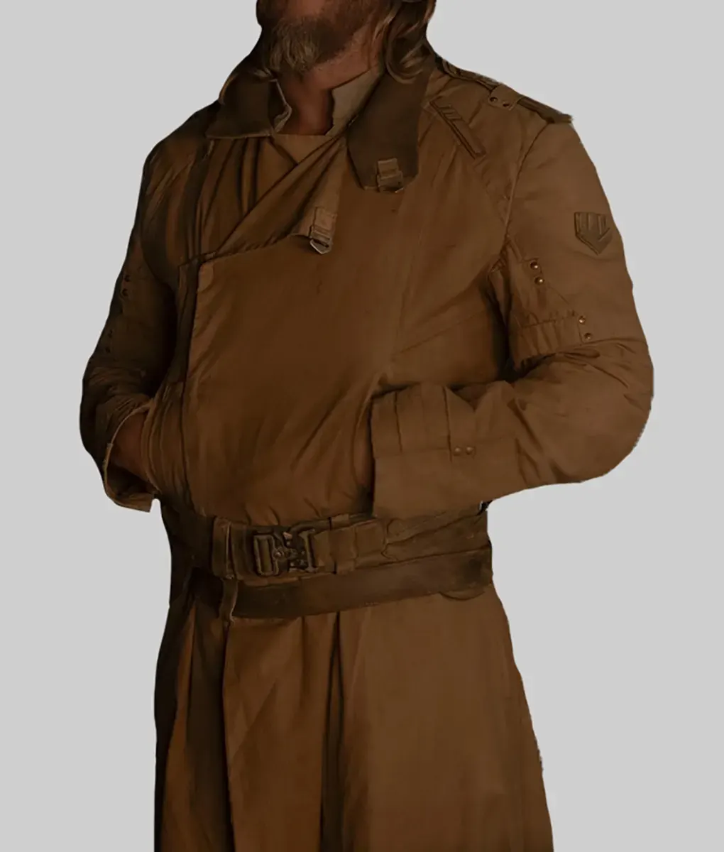 Dune Prophecy Travis Fimmel Brown Cotton Coat-Side View