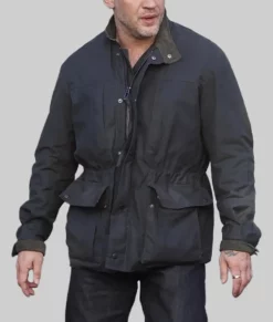 Tom Hardy Black Cotton Jacket-Front View