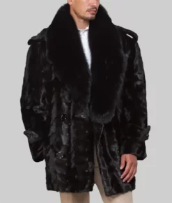 Dexter Men's Black Mink Pea Coat