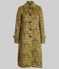 Harlem S03 Meagan Good Leopard Print Wool Coat-Generic