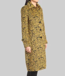 Harlem S03 Meagan Good Leopard Print Wool Coat-Side View