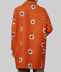 Jessica Simpson Orange Wool Coat-Back View