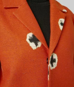 Jessica Simpson Orange Wool Coat-Side View