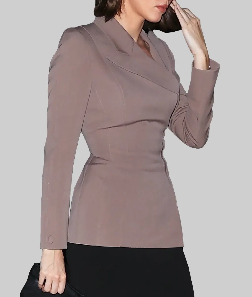 Kendall Jenner Mauve Brown Blazer-Side View