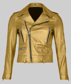 Golden  レザージャケット Landman Ali Larter Golden Leather Biker Jacket | NYC Jackets