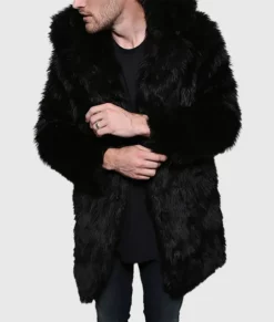 Muller Men's Black Faux Fur Coat | NYC Jackets