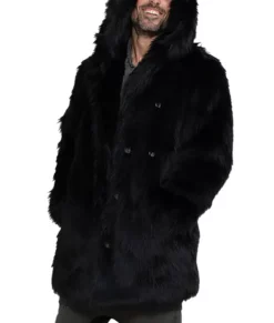 Muller Men's Black Faux Fur Coat | NYC Jackets