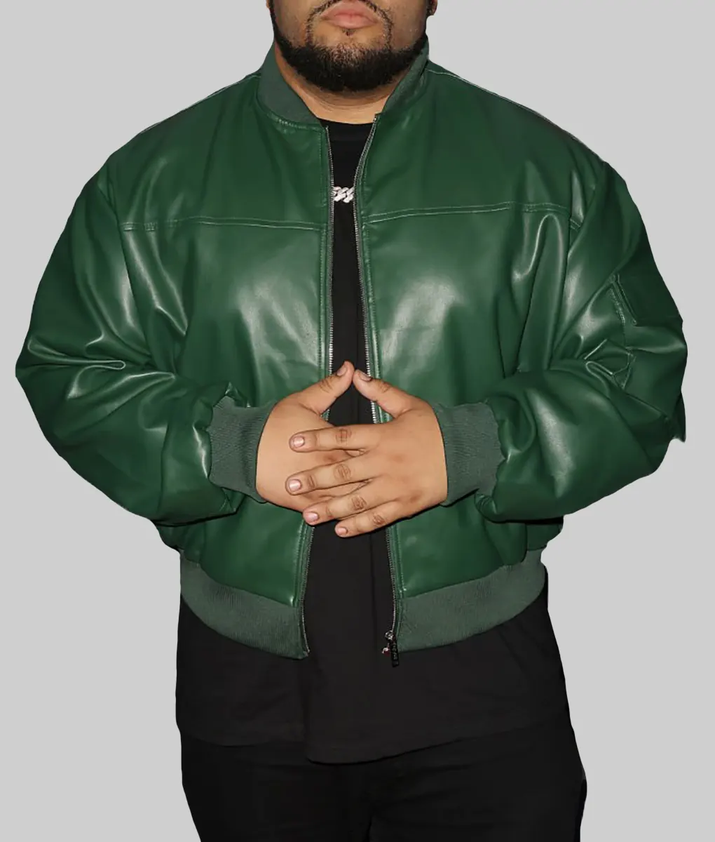 O'Shea Jackson Jr Green Bomber Jacket-Front View