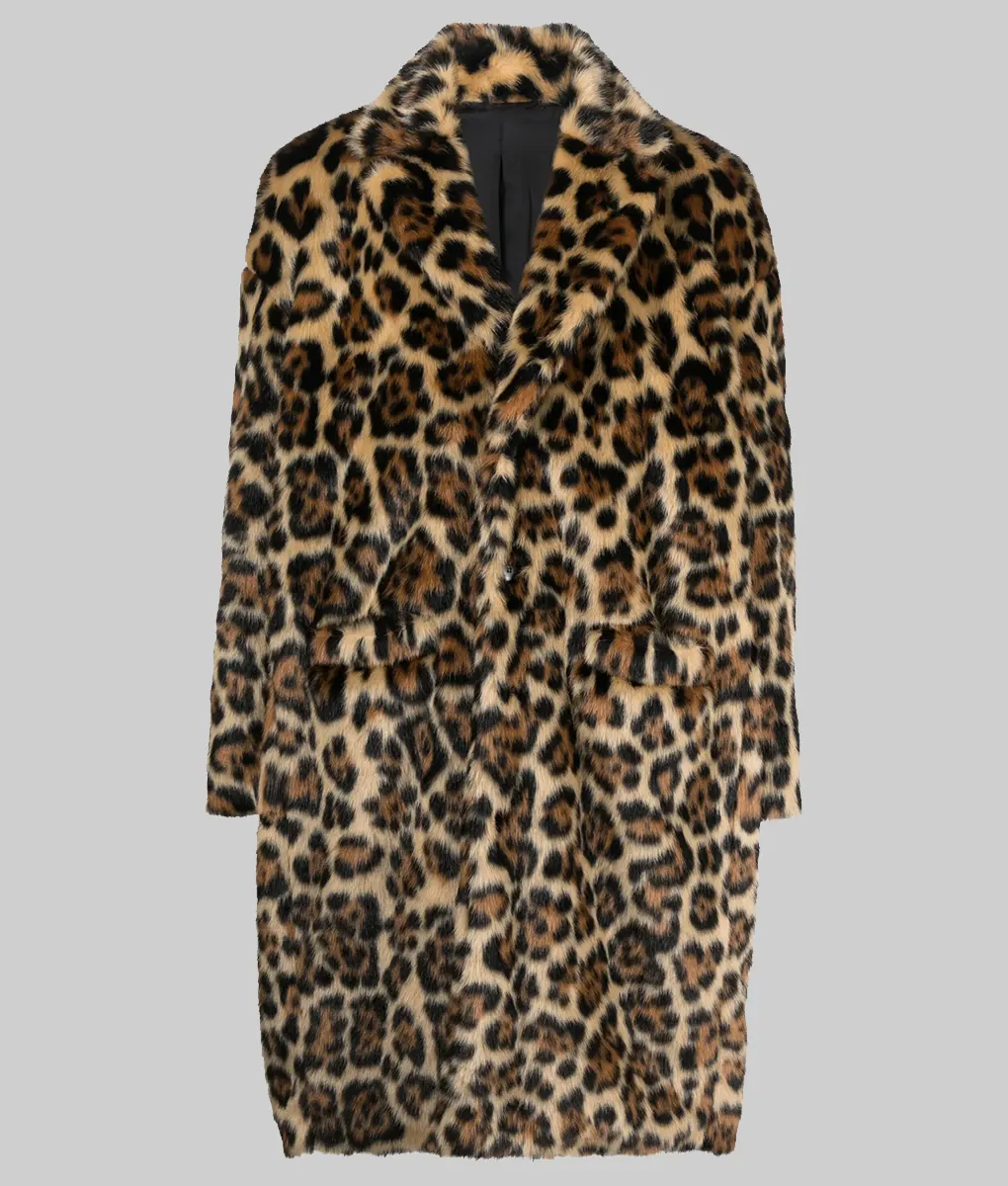 Robbie Williams Leopard Print Fur Coat-Generic