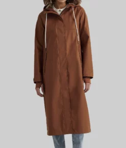 Saint-Pierre Josephine Jobert (Arch) Brown Hooded Coat | NYC Jackets
