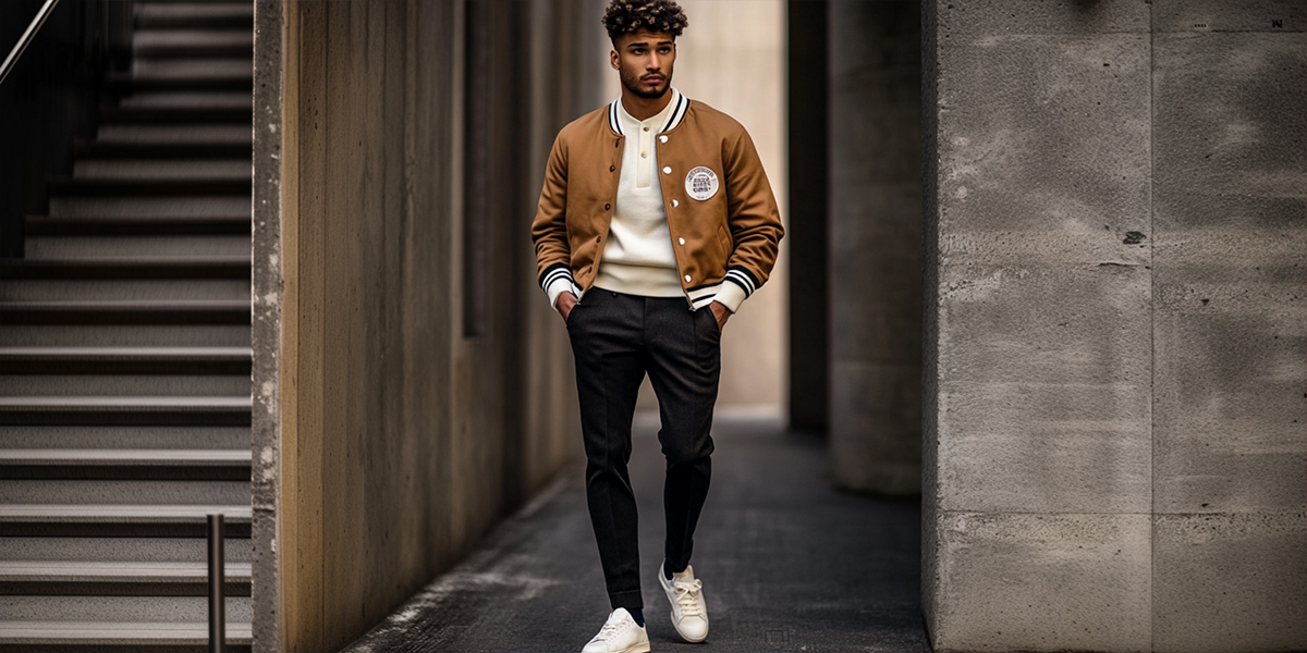 Smart Casual way to pair varsity jacket 