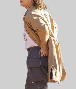 Stranger Things Gaten Matarazzo Beige Coat-Side View