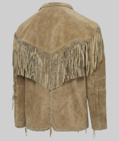 Andy Men's Western Style Brown Fringe Leather Jacket NYC Jackets