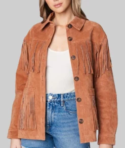 Daisy Women's Western Style Brown Fringed Leather Jacket NYC Jackets