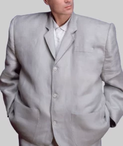 David Byrne Oversized Grey Suit-Front View