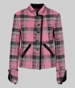Elsbeth Carrie Preston Pink Plaid Jacket-Generic