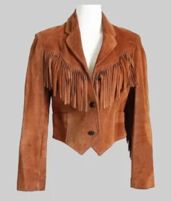 Emily Women's Western Style Brown Fringed Leather Jacket NYC Jackets