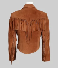 Emily Women's Western Style Brown Fringed Leather Jacket NYC Jackets